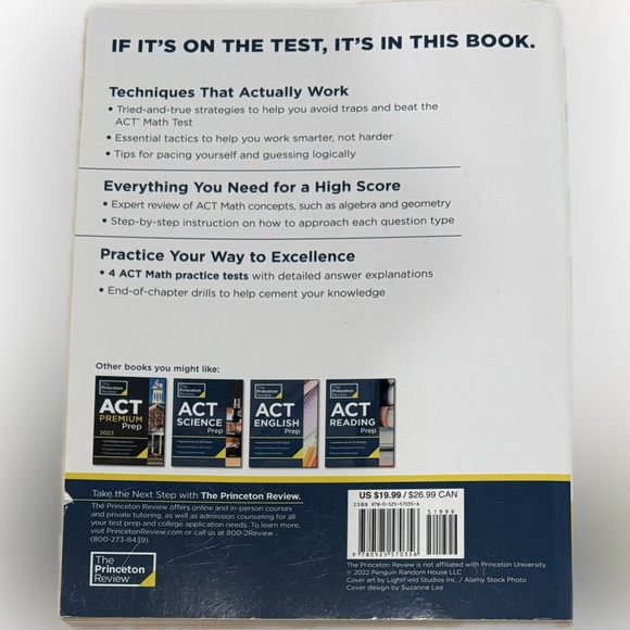 ACT Math Princeton Review Book - Picture 2 of 2